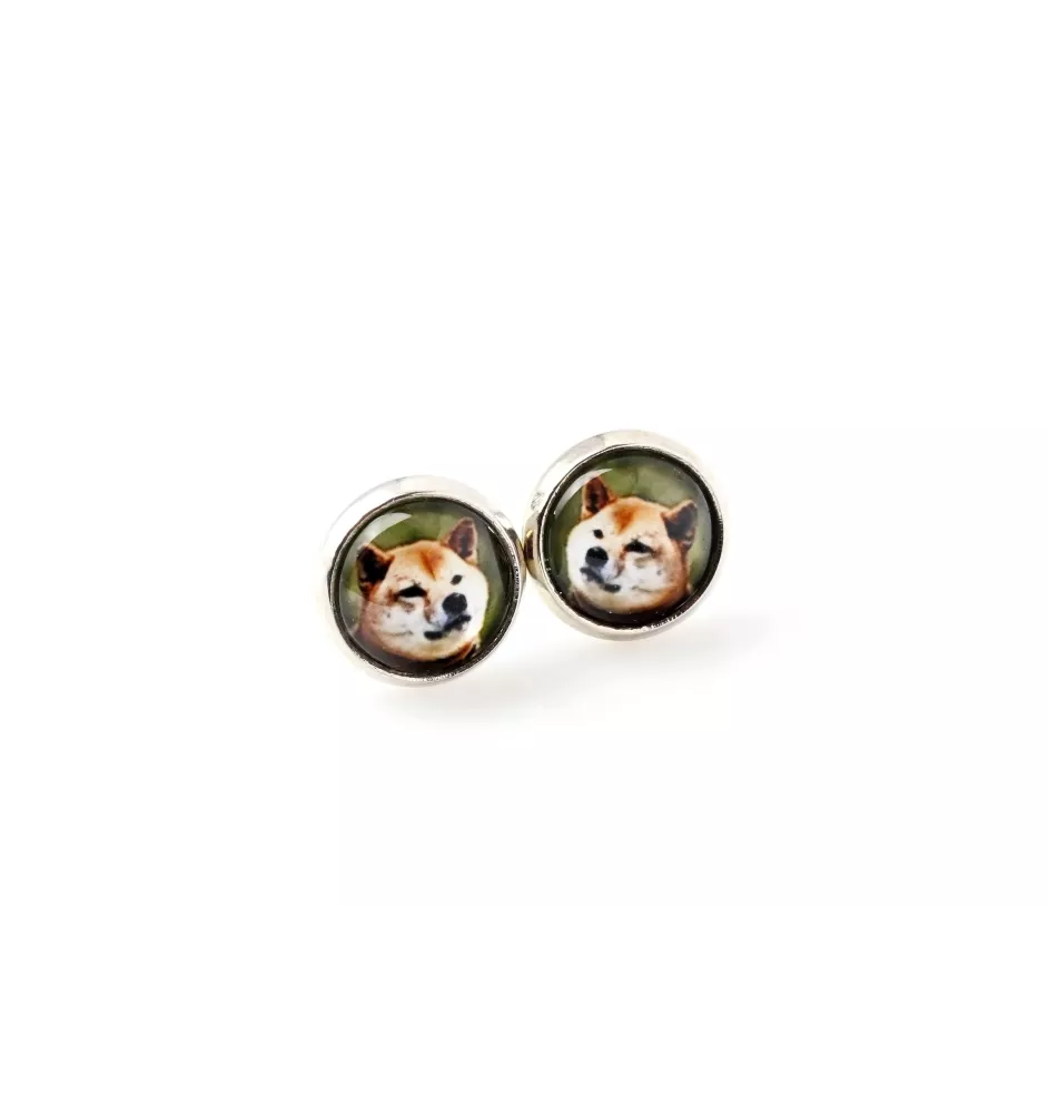 Shiba Inu, Japanese Small Size Dog, Japanese Brushwood Dog - earrings your photo handmade, own photo, jewelry from the Art.-Dog brand