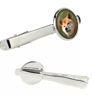 Shiba Inu - pince à cravate dans une boîte, cravate élégante, bijoux personnalisés de la marque Art-Dog
