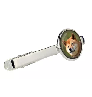 Shiba Inu - pince à cravate dans une boîte, cravate élégante, bijoux personnalisés de la marque Art-Dog