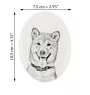 Shiba Inu - Gedenktafel mit einem Foto eines Hundes, Grabplatte mit Druck, personalisierte ovale Platte der Marke Art-Dog
