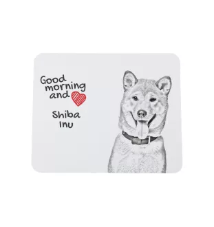 Shiba Inu, Japanese Small Size Dog, Japanese Brushwood Dog - mouse pad with print, personalized dog-themed mouse pad, unique gadget for an office worker by Art-Dog brand