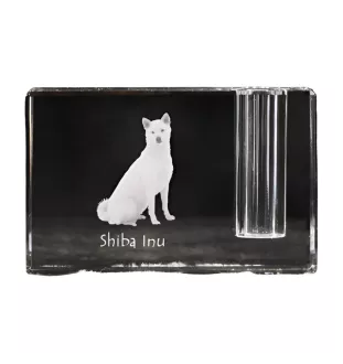 Shiba Inu penholder kryształowy z psem Art-Dog