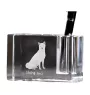Shiba Inu - Porte-stylos, organiseur en cristal avec photo de chien, décoration de bureau unique par la marque Art-Dog
