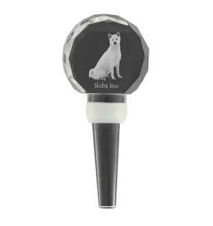 Shiba Inu - Kristallflaschenverschluss, einzigartiger Weinverschluss mit Foto, personalisiertes Geschenk für Sommelier der Marke Art-Dog