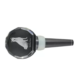 Shiba Inu - Bouchon de bouteille en cristal, bouchon de vin unique avec photo, cadeau personnalisé pour sommelier par la marque Art-Dog