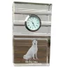 Shiba Inu, Japanese Small Size Dog, Japanese Brushwood Dog - glass clock with a photo, photo of a dog in crystal, personalized standing office clock by Art-Dog brand