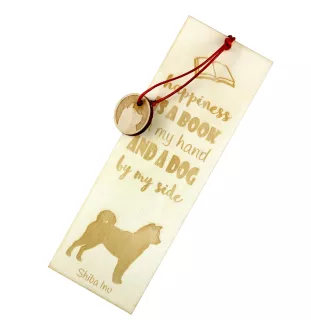 Shiba Inu, Japanese Small Size Dog, Japanese Brushwood Dog - dog bookmark, personalized bookmark, dog gadget for Art-Dog brand readers