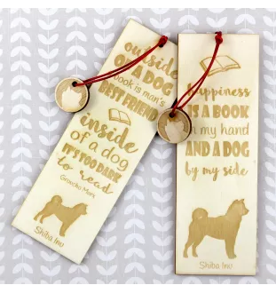 Shiba Inu, Japanese Small Size Dog, Japanese Brushwood Dog - dog bookmark, personalized bookmark, gift for bookworm from Art-Dog brand