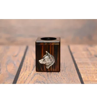 Shiba Inu - Holzkerzenständer mit Hund, einzigartiges Andenken an den Verlust eines Hundes, Handwerkskunst der Marke Art-Dog