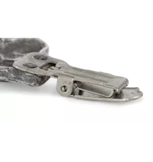 Shiba Inu - broche avec pince, support pour numéro de départ, épingle argentée pour exposition de chiens de la marque Art-Dog