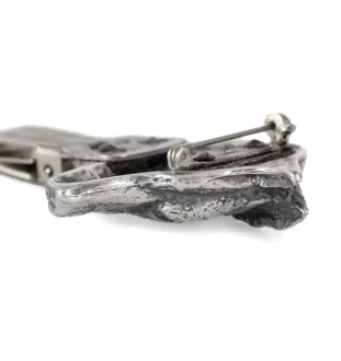 Shiba Inu - broche avec pince, support pour numéro de départ, épingle argentée pour exposition de chiens de la marque Art-Dog