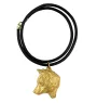 Shiba Inu, Japanese Small Size Dog, Japanese Brushwood Dog - keychain and necklace with a dog in a box, high-quality gold-plated product, Art-Dog brand