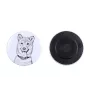 Shiba Inu Magnet mit einem Hundepfotenabdruck, außergewöhnlich leicht, starker Magnet, handgefertigtes Produkt der Marke Art-Dog