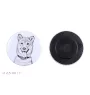 Shiba Inu Magnet mit einem Hundepfotenabdruck, außergewöhnlich leicht, starker Magnet, handgefertigtes Produkt der Marke Art-Dog