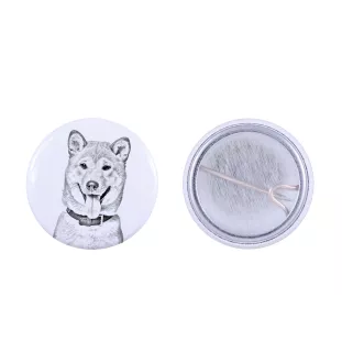 Shiba Inu, Japanese Small Size Dog, Japanese Brushwood Dog - pin with your dog, add your own photo, Art-Dog brand