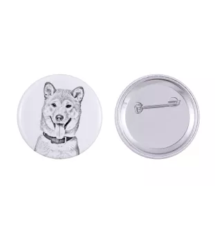 Shiba Inu przypinka z psem duża Art-Dog