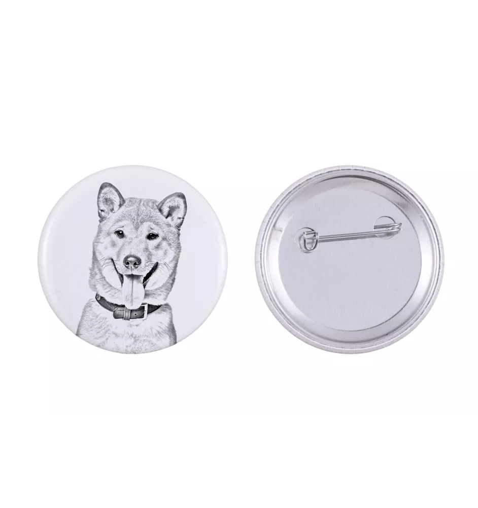 Shiba Inu przypinka z psem duża Art-Dog