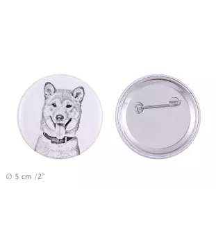 Shiba Inu przypinka z psem duża Art-Dog