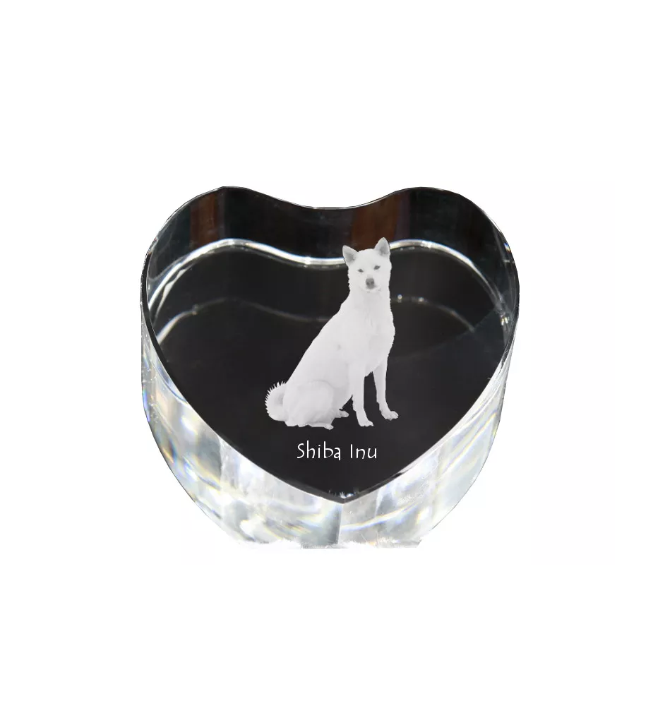 Shiba Inu - une photo de chien dans un cristal, un cœur en cristal, un cadre photo exceptionnel de la marque Art-Dog