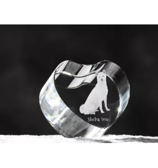 Shiba Inu - une photo de chien dans un cristal, un cœur en cristal, un cadre photo exceptionnel de la marque Art-Dog