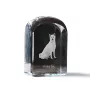 Shiba Inu, Japanese Small Size Dog, Japanese Brushwood Dog - crystal cube with a photo, photo of a dog in crystal, cubic paperweight from Art-Dog brand