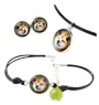 Shiba Inu - Schmuckset in einer Schachtel, Halskette, Ohrringe, Armband, Produkte der Marke Art-Dog