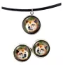Shiba Inu naszyjnik i kolczyki ze zdjęciem Art-Dog