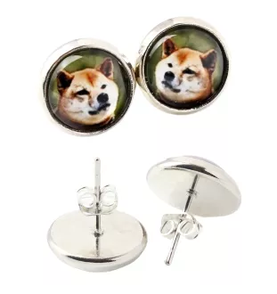 Shiba Inu - Ohrringe in einer Schachtel, Ihr Foto, handgefertigter Schmuck, Eigenmarke von Art-Dog.