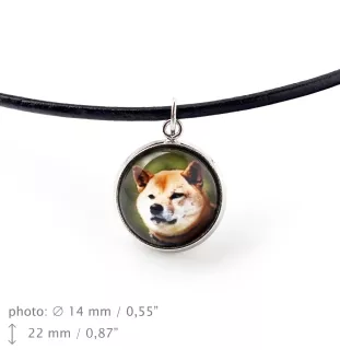 Shiba Inu naszyjnik w pudełku ze zdjęciem Art-Dog
