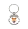 Shiba Inu - geometrischer Schlüsselanhänger mit Foto und Aufschrift Art-Dog