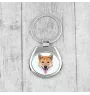 Shiba Inu - geometrischer Schlüsselanhänger mit Foto und Aufschrift Art-Dog