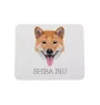 Shiba Inu - tapis de souris géométrique avec photo et inscription Art-Dog
