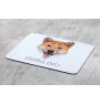 Shiba Inu - tapis de souris géométrique avec photo et inscription Art-Dog