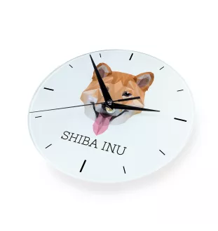 Shiba Inu zegar geometryczny Art-Dog