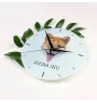 Shiba Inu - horloge murale géométrique avec photo et logo de la marque Art-Dog