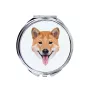 Shiba Inu - Spiegel mit Foto und geometrischem Aufdruck der Marke Art-Dog