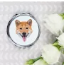 Shiba Inu - Spiegel mit Foto und geometrischem Aufdruck der Marke Art-Dog