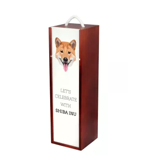 Shiba Inu pudełko na wino geometryczne Art-Dog