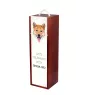 Shiba Inu - geometrische Box mit einem Bild und Schriftzug für Wein der Marke Art-Dog