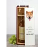 Shiba Inu - une boîte géométrique avec une photo et un texte pour le vin de la marque Art-Dog