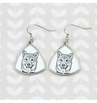 Shiba Inu - Hund Ohrringe, hängende Ohrringe mit Bild, personalisierter Schmuck mit dem Aufdruck der Marke Art-Dog