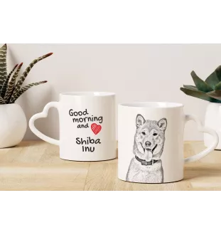 Shiba Inu kubek z psem good morning serce Art-Dog