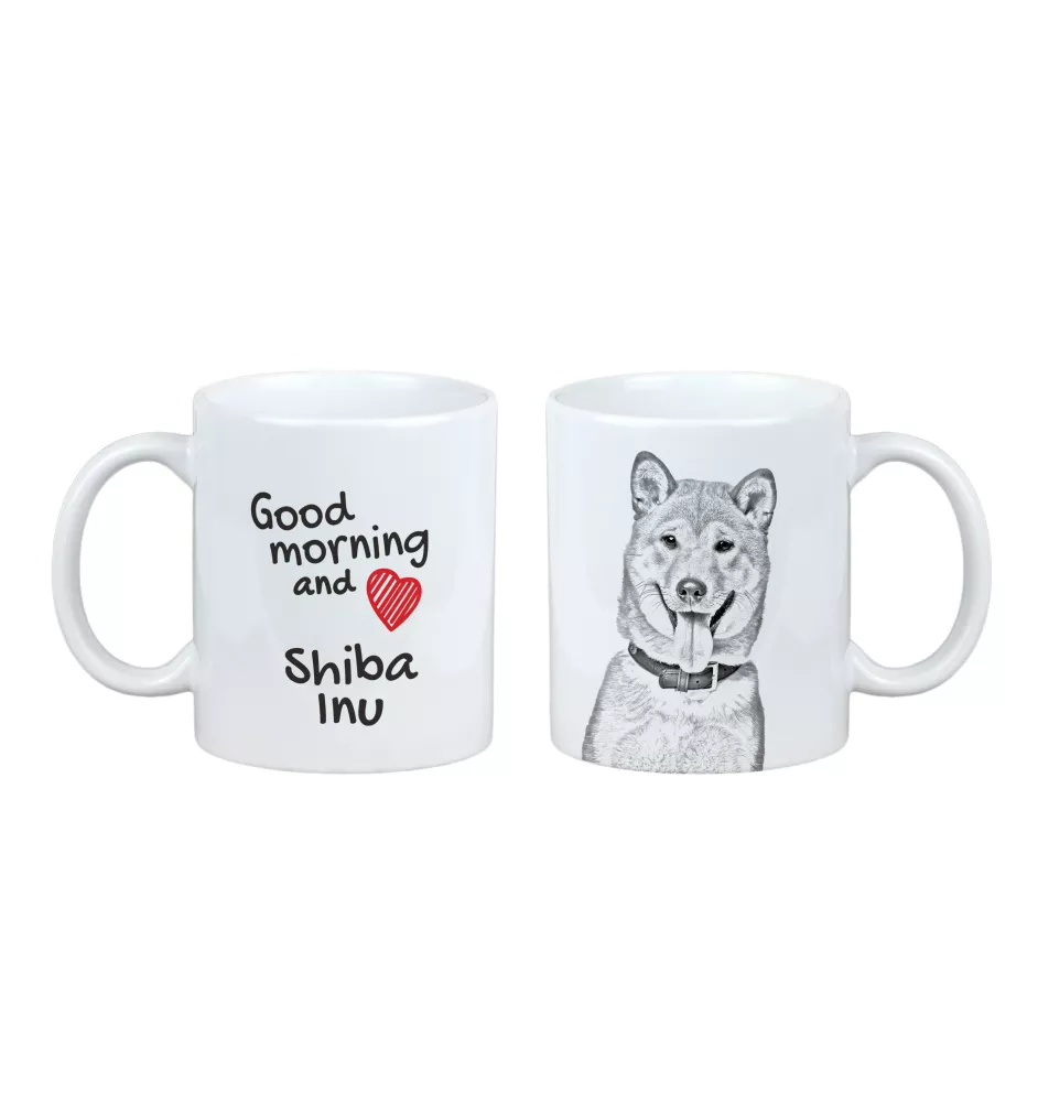 Shiba Inu, Japanese Small Size Dog, Japanese Brushwood Dog - cup with a dog, cup with a photo, personalized gift from the Art-Dog brand