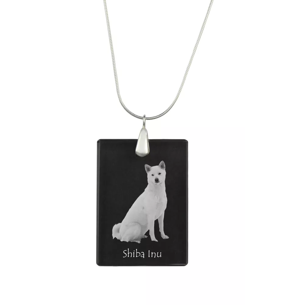 Shiba Inu - Pendentif en cristal avec chien, collier en argent avec photo, pendentif personnalisé par la marque Art-Dog