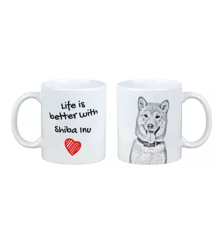 Shiba Inu kubek z psem life is better Art-Dog
