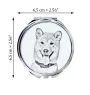Shiba Inu, Japanese Small Size Dog, Japanese Brushwood Dog - Pocket mirror with a dog, personalized mirror for a purse, compact mirror with Art-Dog brand print.