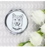 Shiba Inu - Taschenspiegel mit Hund, personalisierter Taschenspiegel, kompakter Spiegel mit Art-Dog-Logo