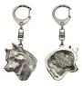 Husky de Sibérie, Husky sibérien - Porte-clés argenté avec chien, décoration de sac à main, pendentif de sac à dos par la marque Art-Dog