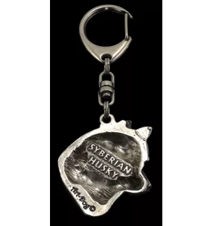 Husky de Sibérie, Husky sibérien - Porte-clés argenté avec chien, décoration de sac à main, pendentif de sac à dos par la marque Art-Dog