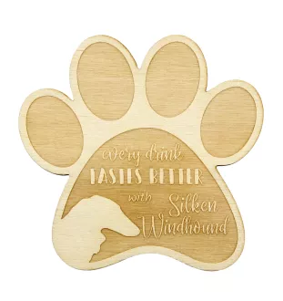 Silken Windhound - Tasse Untersetzer, graviert Untersetzer mit Hund, Geschenk für Hundeliebhaber von Art-Dog Marke